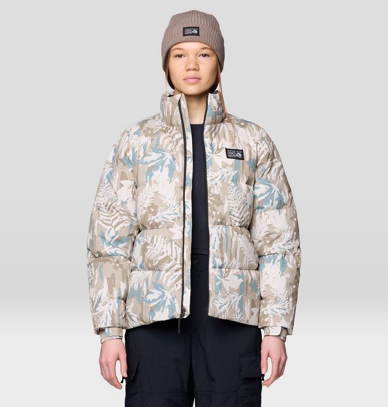 Women's Nevadan Down Jacket, Color: Talc Redwoods Camo, image 4
