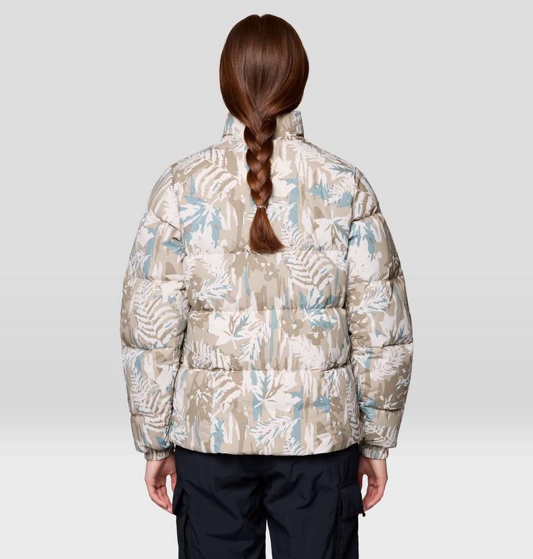Women's Nevadan Down Jacket, Color: Talc Redwoods Camo, image 2