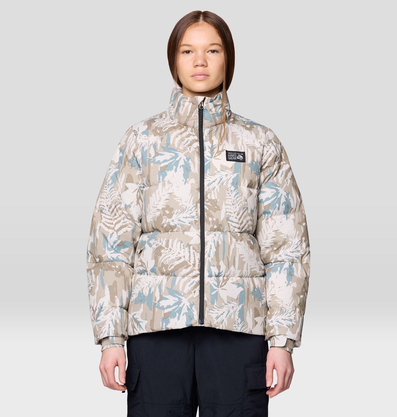 Mountain Hardwear Women's Nevadan Down Jacket (Talc Redwoods Camo, Medium)