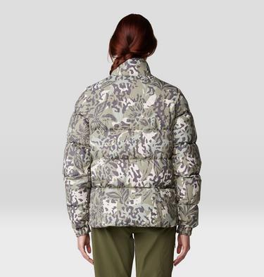 Women's Nevadan Down Jacket, Color: Mantis Green Forests Floor Print, image 6