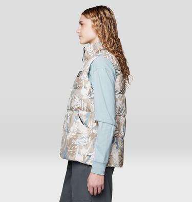 Women's Nevadan Down Vest, Color: Talc Redwoods Camo, image 3