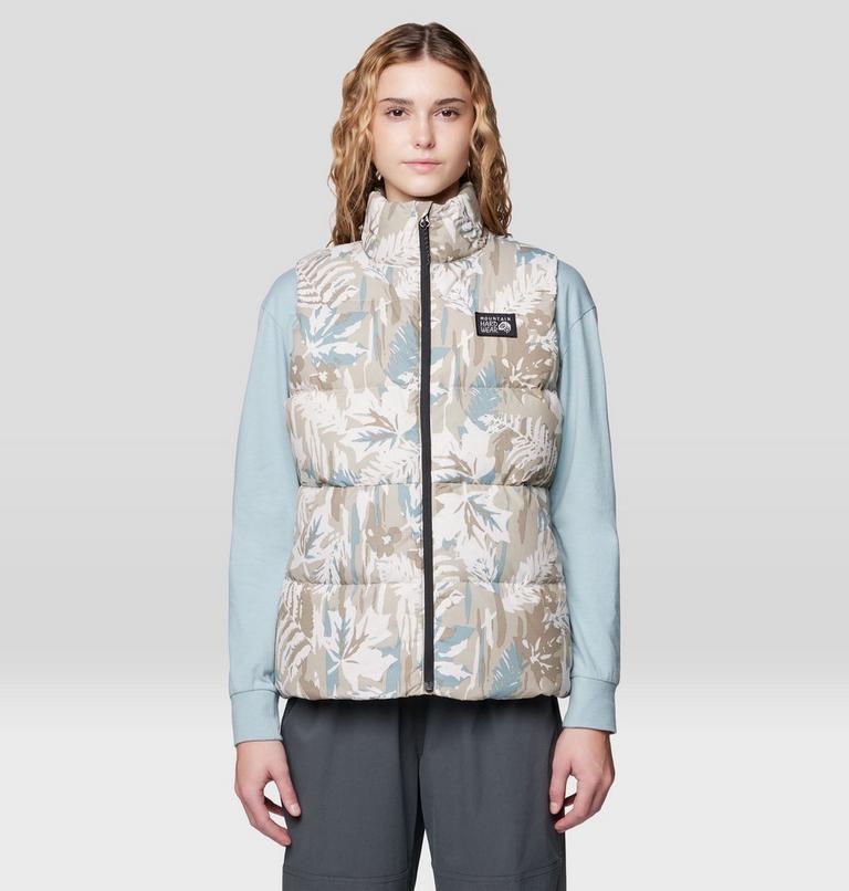 Women's Nevadan Down Vest, Color: Talc Redwoods Camo, image 1