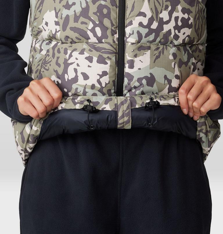 Women's Nevadan Down Vest, Color: Mantis Green Forests Floor Print, image 6