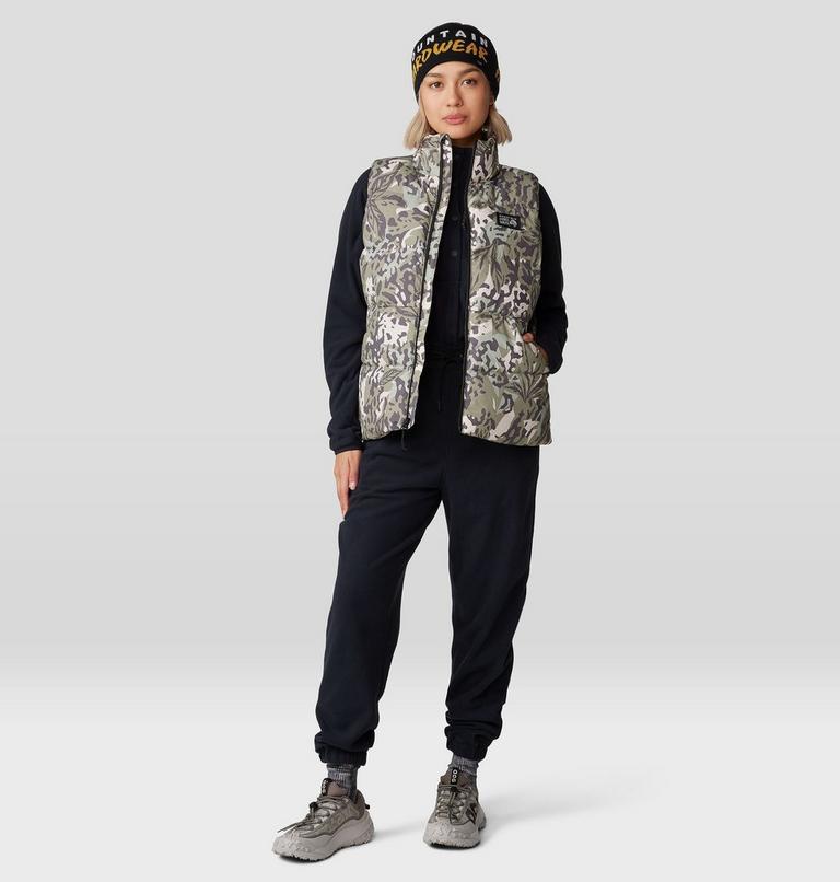 Women's Nevadan Down Vest, Color: Mantis Green Forests Floor Print, image 9
