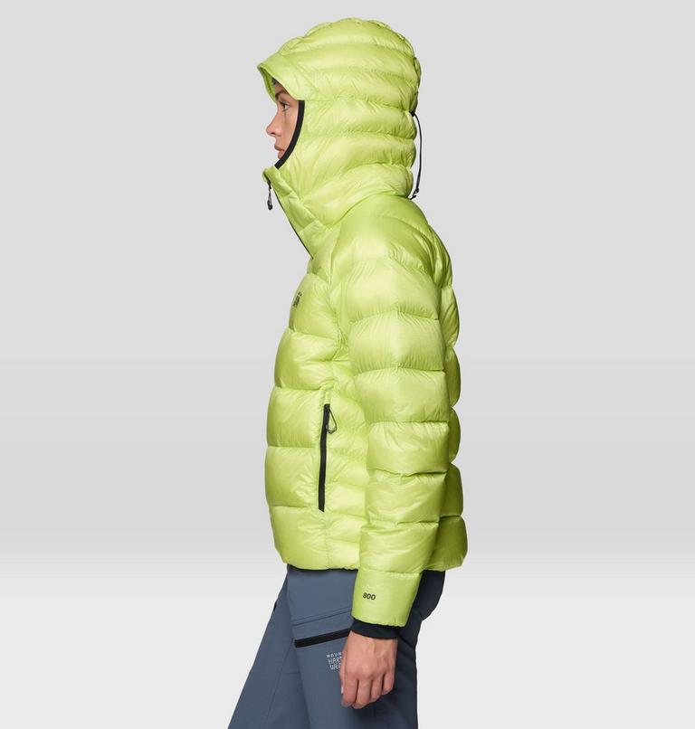 Women's Phantom Alpine Down Hooded Jacket, Color: Citron Glow, image 4