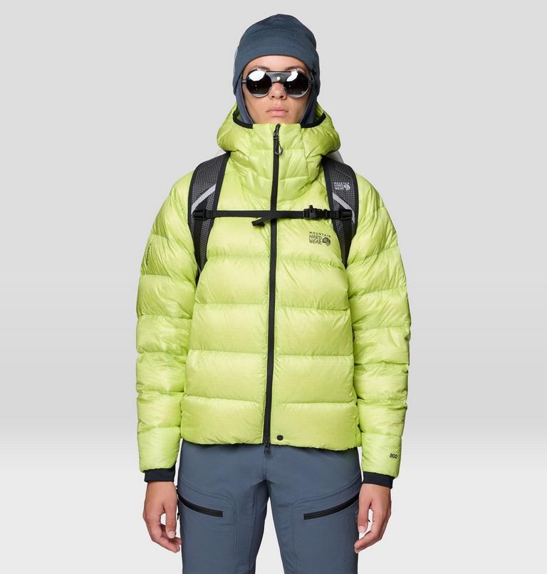 Women's Phantom Alpine Down Hooded Jacket, Color: Citron Glow, image 5