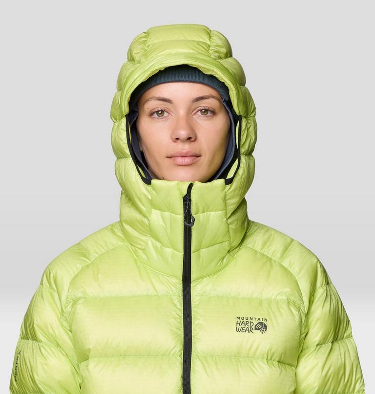 Women's Phantom Alpine Down Hooded Jacket, Color: Citron Glow, image 8