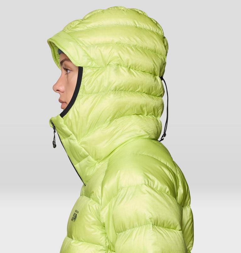 Women's Phantom Alpine Down Hooded Jacket, Color: Citron Glow, image 9