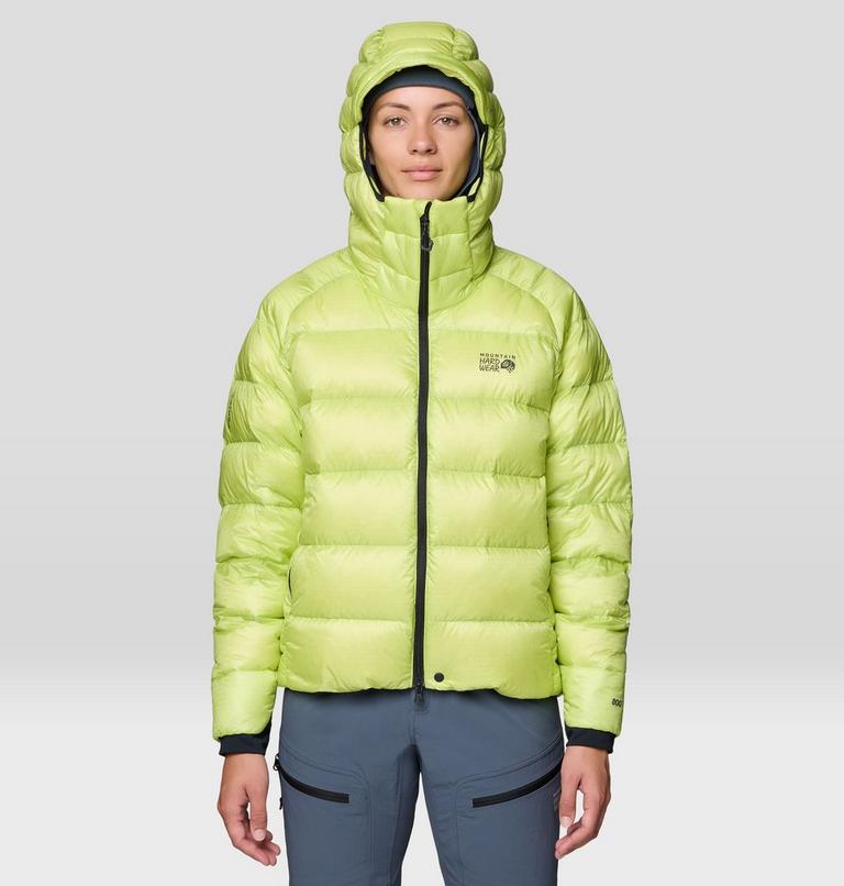 Women's Phantom Alpine Down Hooded Jacket, Color: Citron Glow, image 1