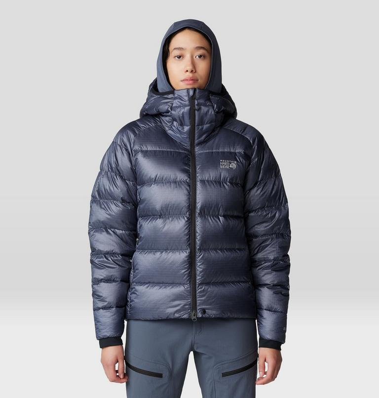 Women's Phantom Alpine Down Hooded Jacket, Color: Blue Slate, image 12