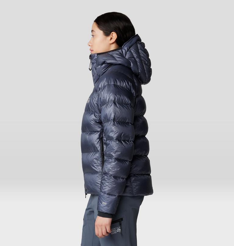 Women's Phantom Alpine Down Hooded Jacket, Color: Blue Slate, image 3