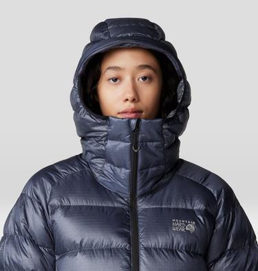 Women's Phantom Alpine Down Hooded Jacket, Color: Blue Slate, image 8