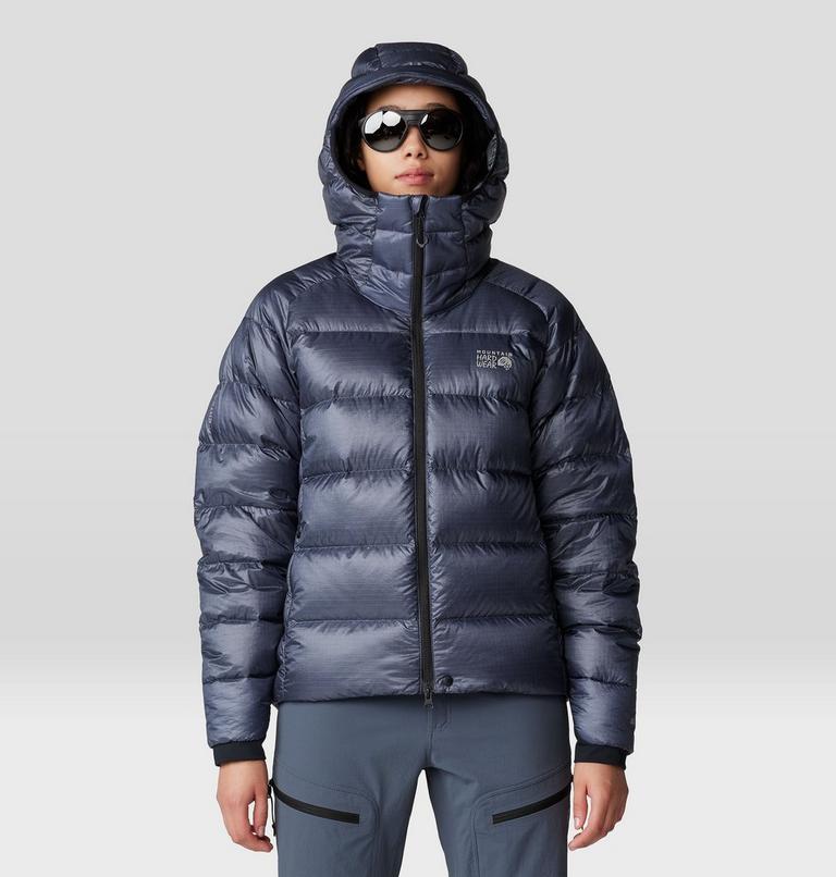Women's Phantom Alpine Down Hooded Jacket, Color: Blue Slate, image 7