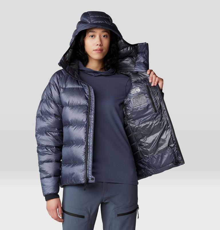 Women's Phantom Alpine Down Hooded Jacket, Color: Blue Slate, image 10