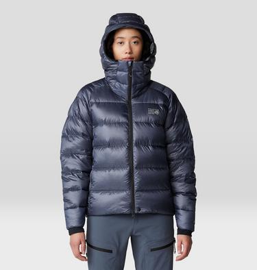 Women's Phantom Alpine Down Hooded Jacket, Color: Blue Slate, image 5