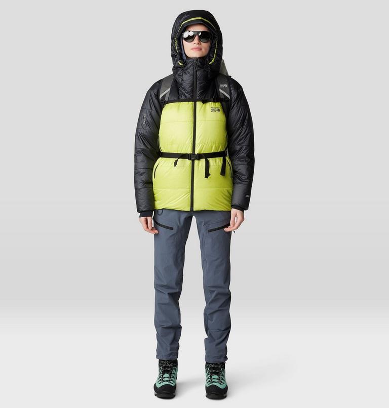 Women's Phantom Belay Down Parka, Color: Citron Glow, Black, image 13
