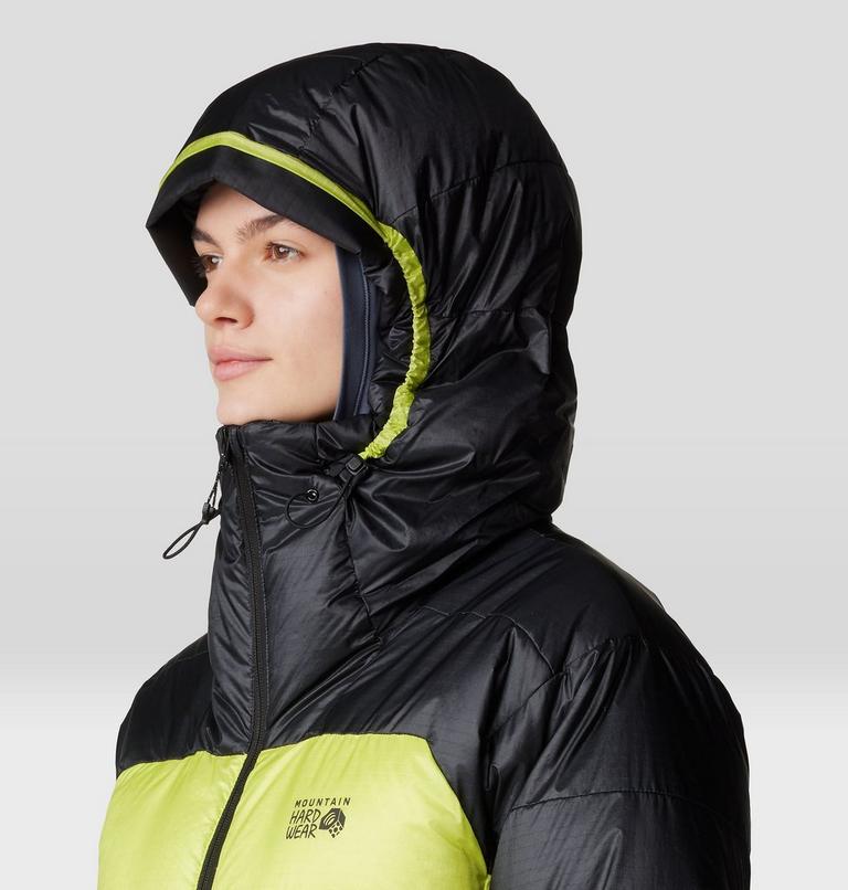 Women's Phantom Belay Down Parka, Color: Citron Glow, Black, image 5