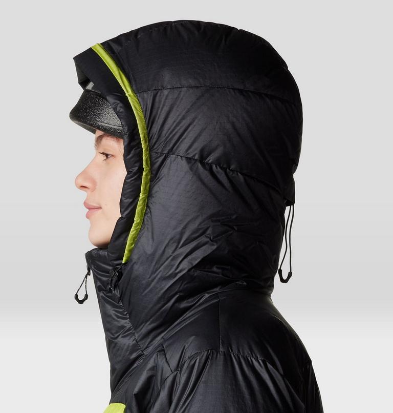 Women's Phantom Belay Down Parka, Color: Citron Glow, Black, image 7