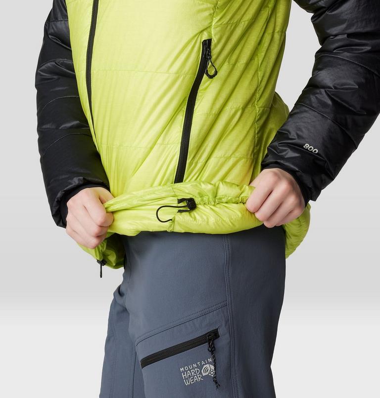 Women's Phantom Belay Down Parka, Color: Citron Glow, Black, image 10