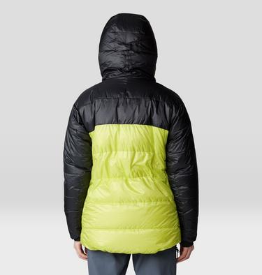Women's Phantom Belay Down Parka, Color: Citron Glow, Black, image 4