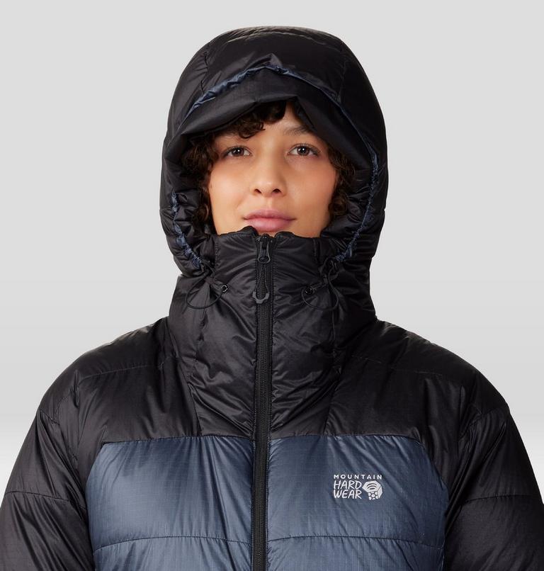 Women's Phantom Belay Down Parka, Color: Blue Slate, Black, image 4