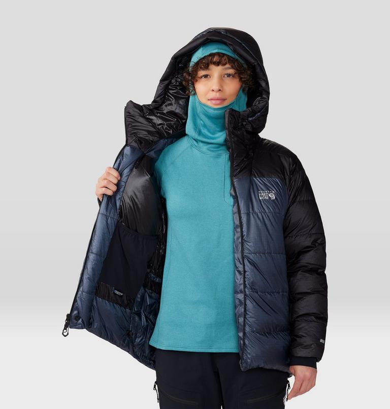 Women's Phantom Belay Down Parka, Color: Blue Slate, Black, image 9