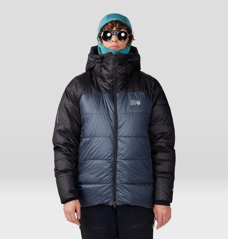 Women's Phantom Belay Down Parka, Color: Blue Slate, Black, image 11