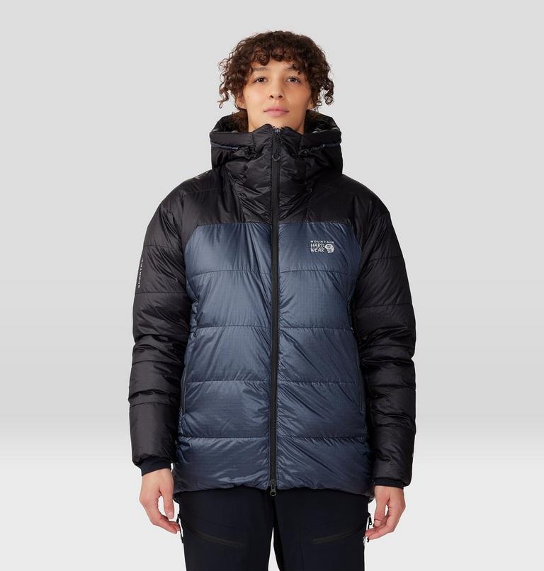 Women's Phantom Belay Down Parka, Color: Blue Slate, Black, image 1