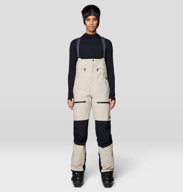 Women's Powder Maven Bib, Color: Fossil, Black, image 1