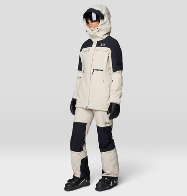 Women's Powder Maven Bib, Color: Fossil, Black, image 2