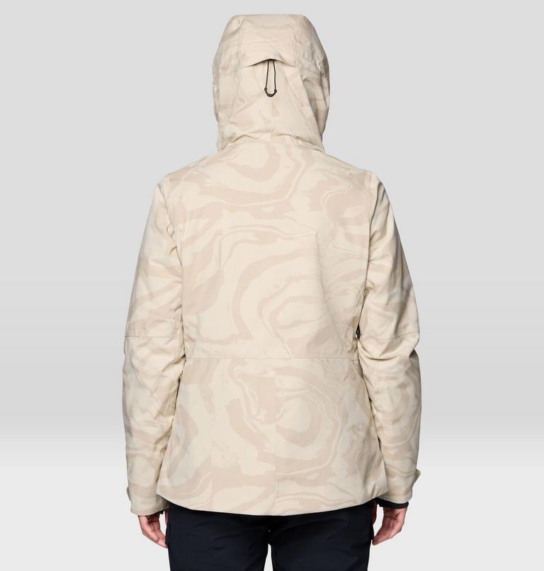 Women's Powder Maven Jacket, Color: Fossil Rockstrata Print, image 2