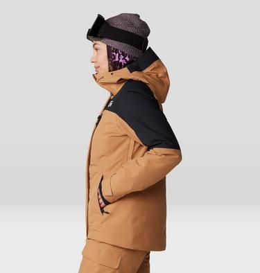 Women's Powder Maven Jacket, Color: Copper Clay, Black, image 3