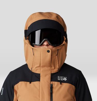 Women's Powder Maven Jacket, Color: Copper Clay, Black, image 4