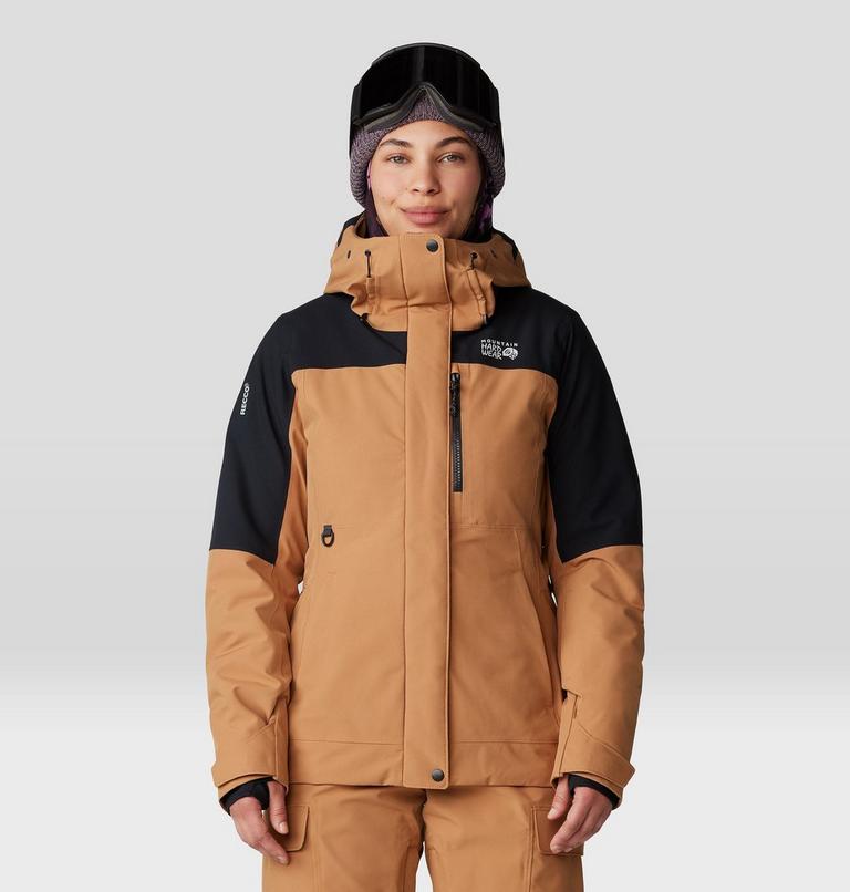 Women's Powder Maven Jacket, Color: Copper Clay, Black, image 1