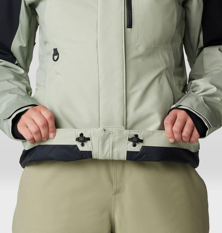 Women's Powder Maven Jacket, Color: White Sage, Mantis Green, Black, image 12
