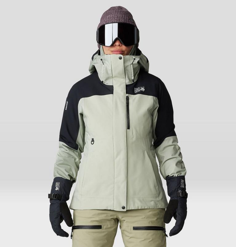 Women's Powder Maven Jacket, Color: White Sage, Mantis Green, Black, image 14