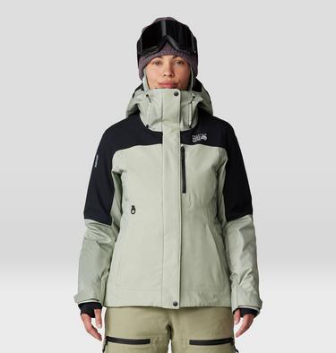Women's Powder Maven Jacket, Color: White Sage, Mantis Green, Black, image 13