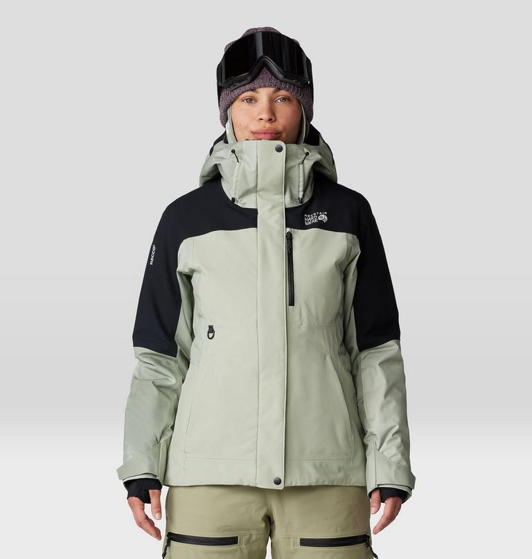 Women's Powder Maven Jacket, Color: White Sage, Mantis Green, Black, image 1