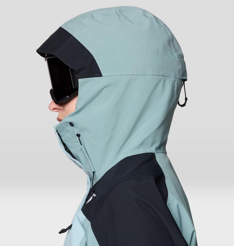 Women's Powder Maven Jacket, Color: Ice Shadow, Blue Sage, Black, image 13