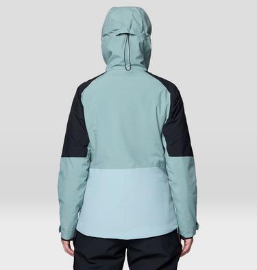 Women's Powder Maven Jacket, Color: Ice Shadow, Blue Sage, Black, image 3