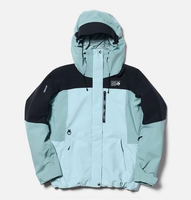 Women's Powder Maven Jacket, Color: Ice Shadow, Blue Sage, Black, image 2