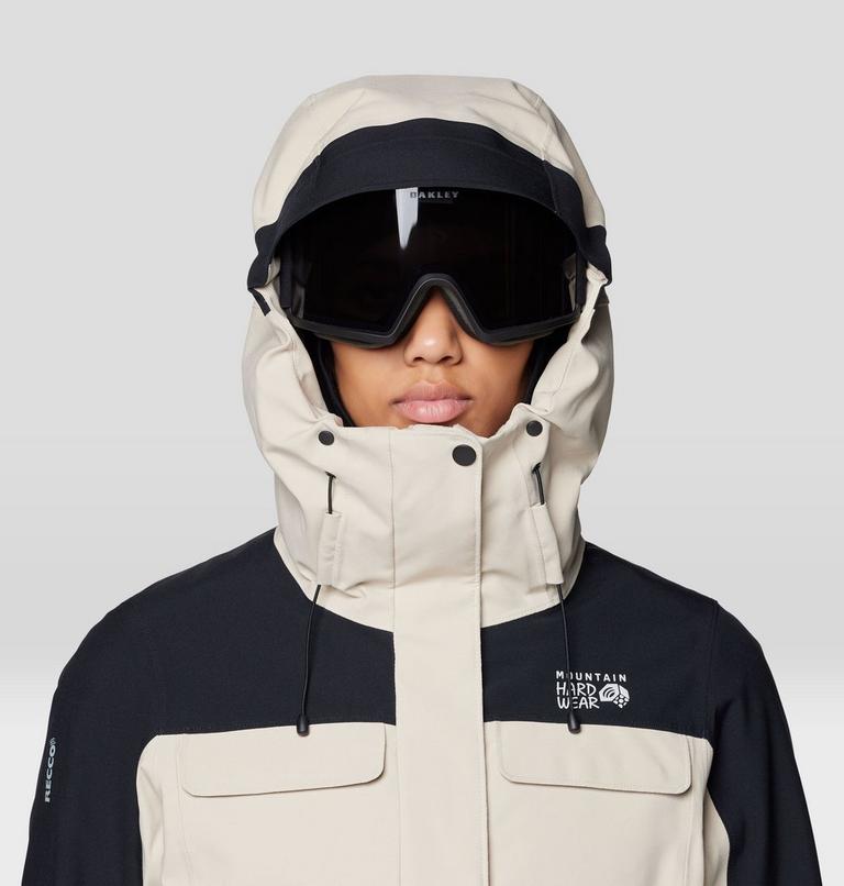 Women's Powder Maven Parka, Color: Fossil, Black, image 7