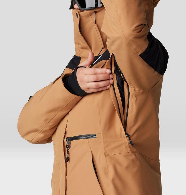 Women's Powder Maven Parka, Color: Copper Clay, Black, image 8