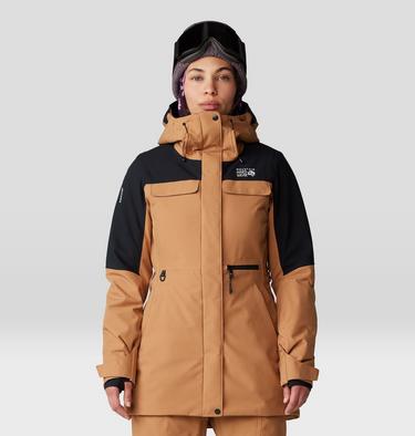Women's Powder Maven Parka, Color: Copper Clay, Black, image 5