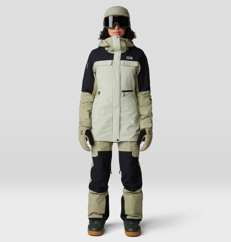 Women's Powder Maven Parka, Color: White Sage, Mantis Green, Black, image 14