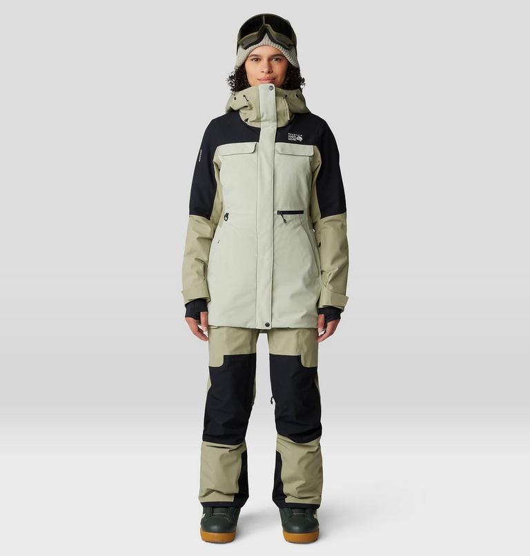 Women's Powder Maven Parka, Color: White Sage, Mantis Green, Black, image 15