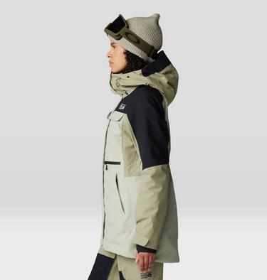 Women's Powder Maven Parka, Color: White Sage, Mantis Green, Black, image 11