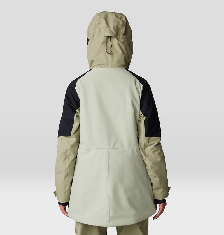 Women's Powder Maven Parka, Color: White Sage, Mantis Green, Black, image 2