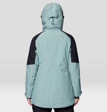 Women's Powder Maven Parka, Color: Blue Sage, Black, image 2
