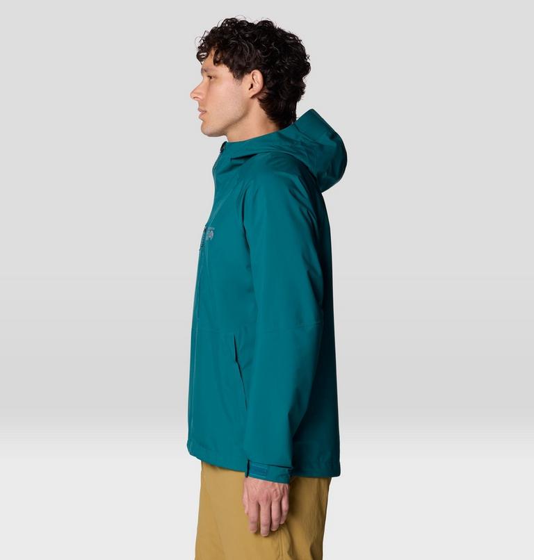 Men's Stretch Ozonic Rain Jacket, Color: Jack Pine, image 4